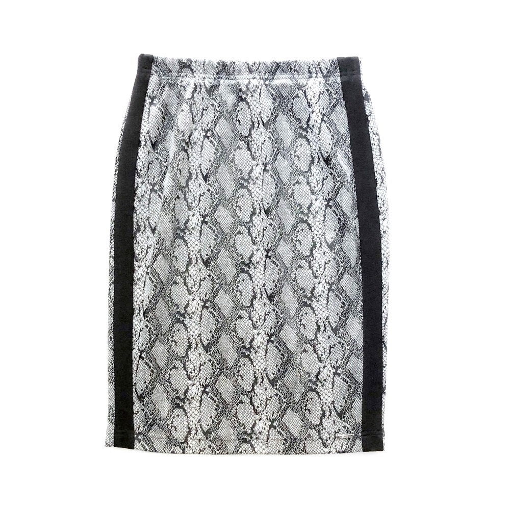 Salko of Austria Loden Snake Skin Black Colour Block Pencil Skirt Size Small